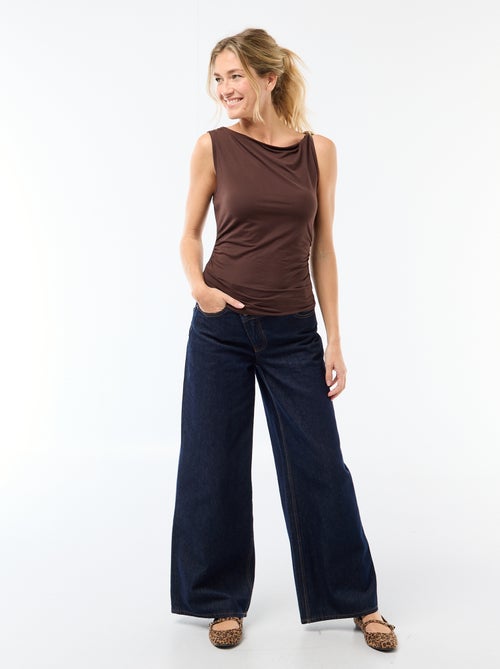 Stretch-T-Shirt mit Gold-Applikation - Kiabi