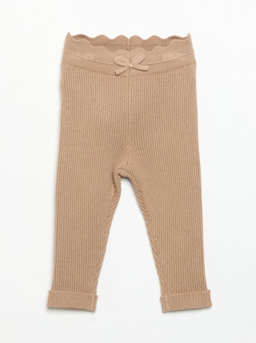 Strick-Leggings mit Taillenschleife - Kiabi