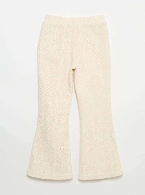 Strickhose im Häkel-Look mit ausgestelltem Bein - Kiabi