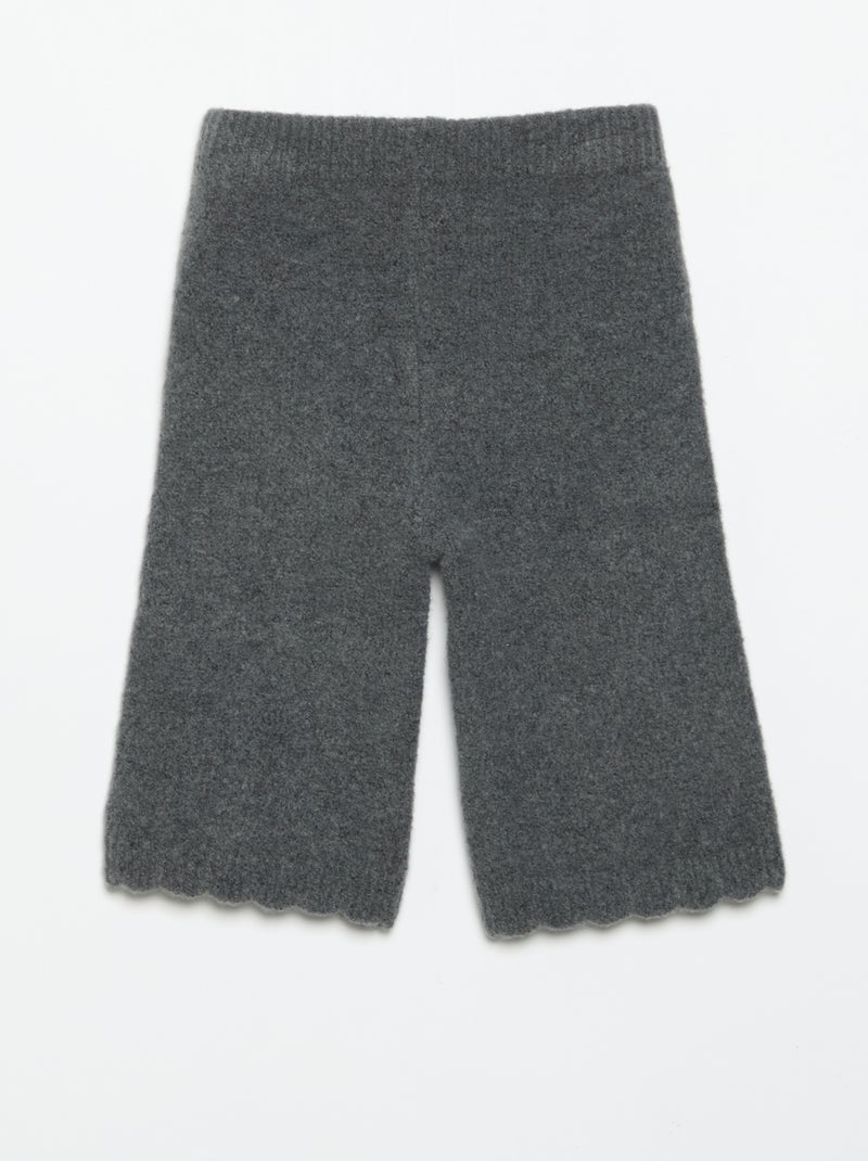 Strickhose mit Stickereien Gris - Kiabi