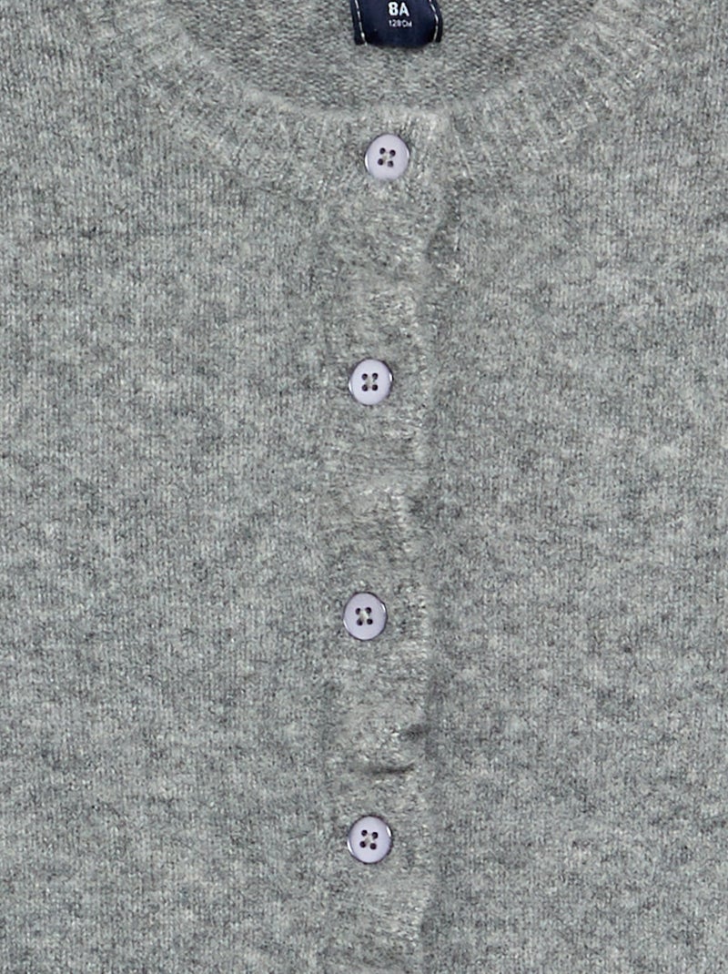Strickjacke mit gerafften Abschlüssen Grau - Kiabi