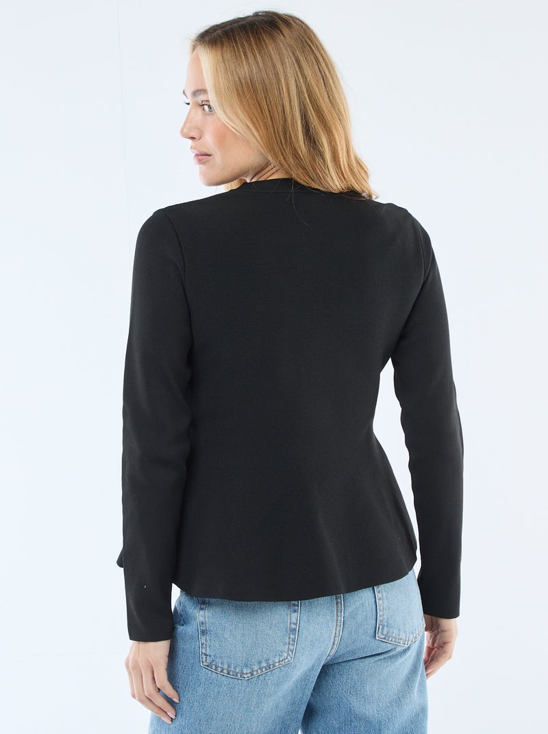 Strickjacke mit Sternenknöpfen Schwarz - Kiabi