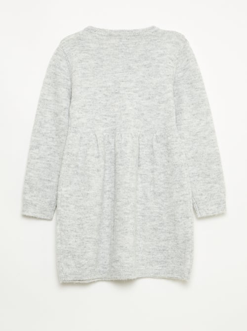 Strickkleid mit Ajourmuster und Rüschen - Kiabi