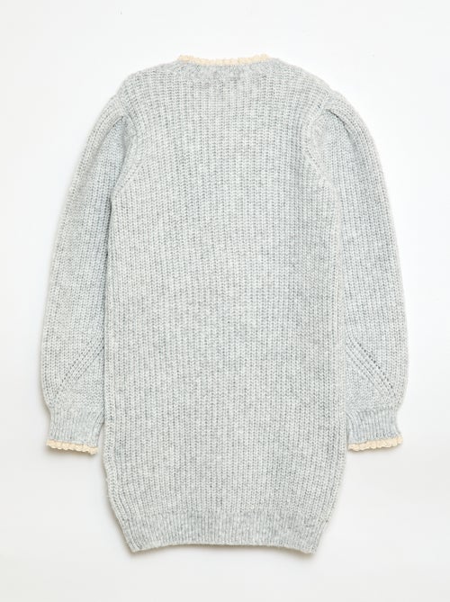 Strickkleid mit Spitzenkragen - Kiabi