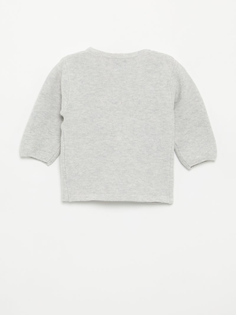 Strickpullover im Perlmuster Grau - Kiabi