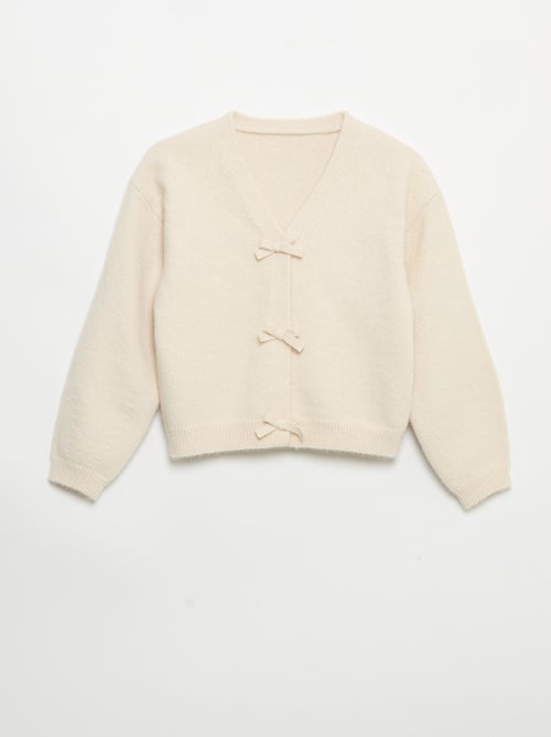 Strickpullover mit Knotenverschluss - Kiabi