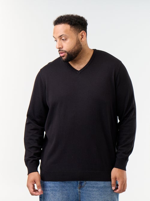 Strickpullover mit V-Ausschnitt - Kiabi