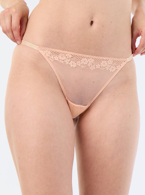 String aus Spitze mit Glitzerdetails - Kiabi