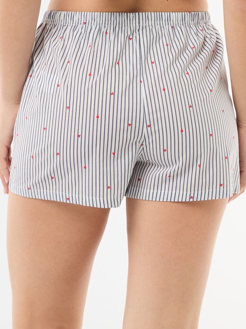 Striped All-Over Print Elasticated Shorts - Kiabi