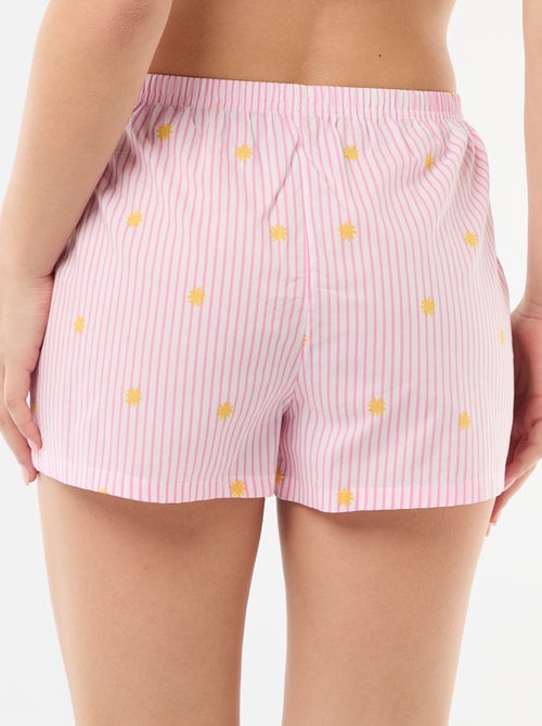 Striped All-Over Print Elasticated Shorts - Kiabi