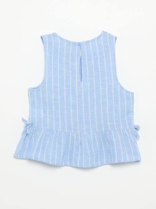 Striped blouse with fancy bows - Kiabi Striped blouse with fancy bows - Kiabi