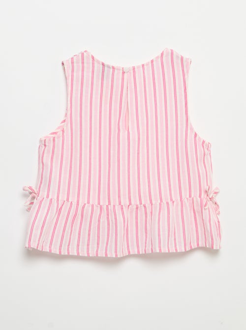 Striped blouse with fancy bows - Kiabi Striped blouse with fancy bows - Kiabi