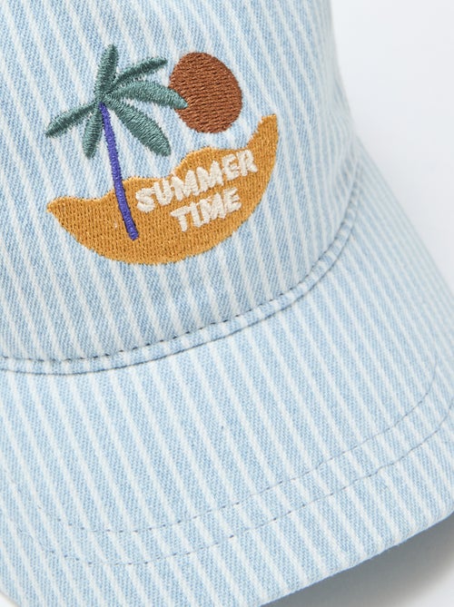 Striped Cap with Embroidered Patch - Kiabi
