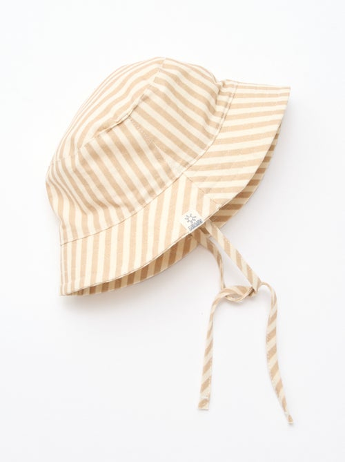 Striped Cotton Bucket Hat - Kiabi