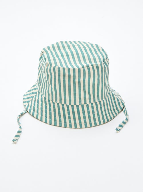 Striped Cotton Bucket Hat - Kiabi