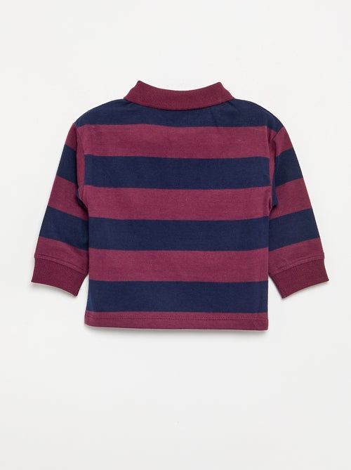 Striped Cotton Jersey Polo Shirt - Kiabi