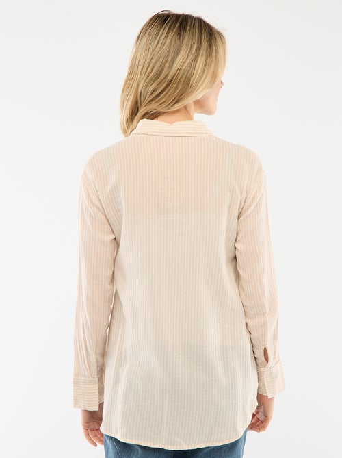 Striped Cotton Maternity Shirt - Kiabi