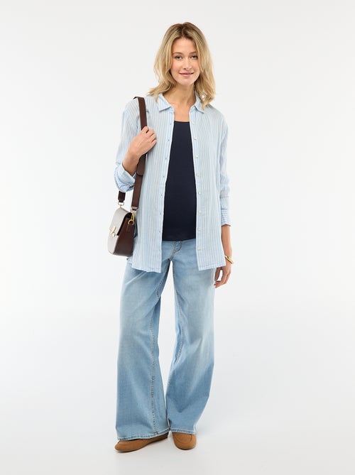 Striped Cotton Maternity Shirt - Kiabi