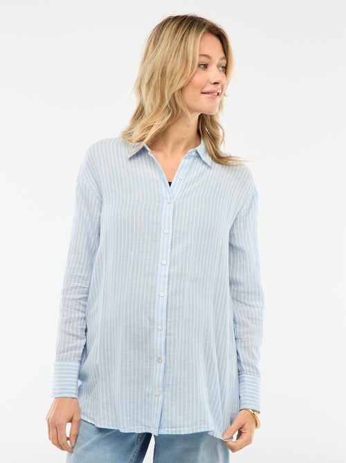 Striped Cotton Maternity Shirt - Kiabi