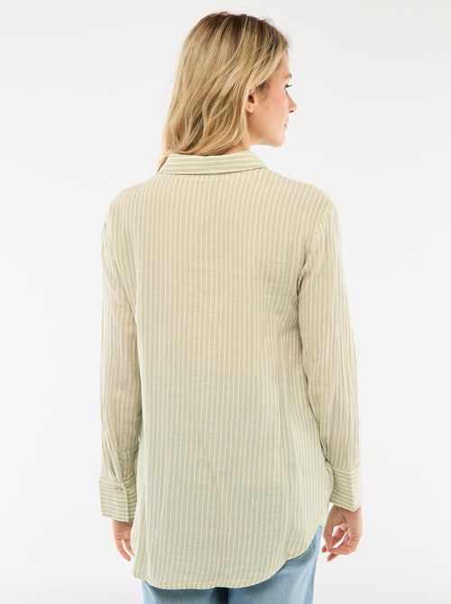Striped Cotton Maternity Shirt - Kiabi