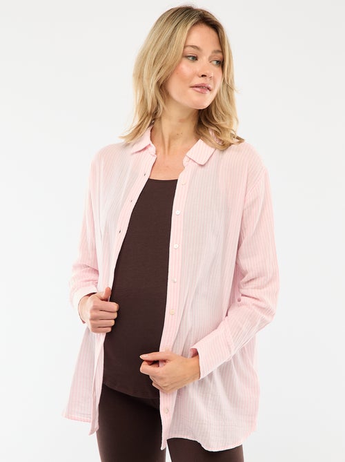 Striped Cotton Maternity Shirt - Kiabi
