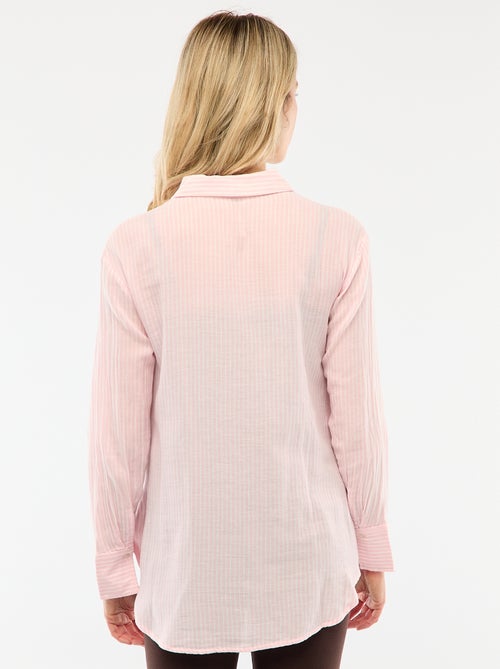 Striped Cotton Maternity Shirt - Kiabi