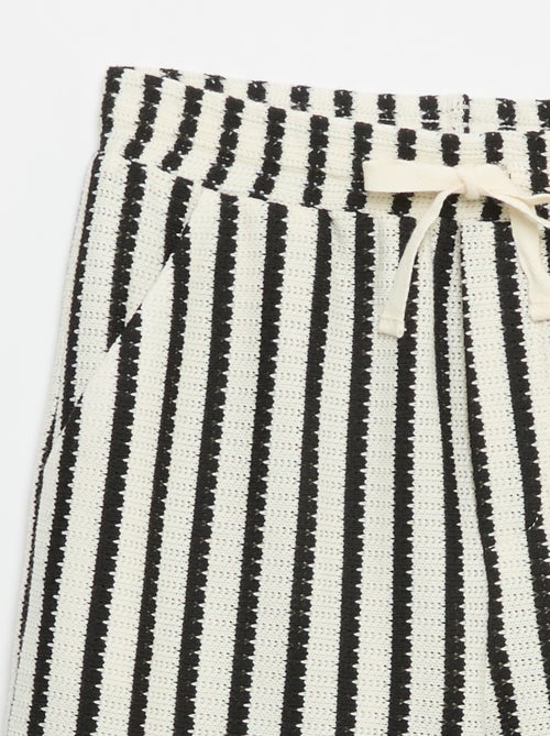 Striped crochet shorts - Kiabi