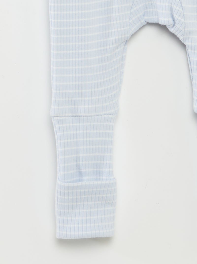 Striped Grow-With-Me Sleepsuit BLUE - Kiabi
