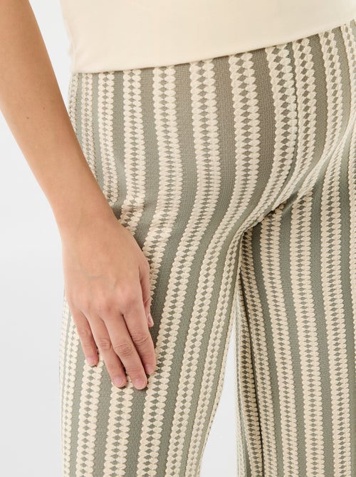 Striped Knit Maternity Trousers - Kiabi
