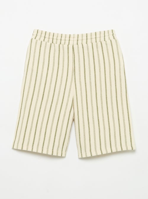 Striped Knit Shorts - Kiabi