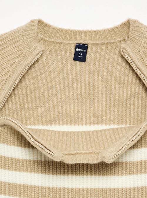 Striped Knit Sweater - Easy-Dressing Collection - Kiabi