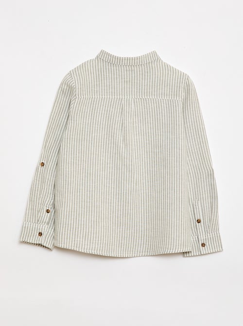 Striped linen blend shirt - Kiabi