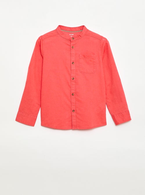 Striped linen blend shirt - Kiabi
