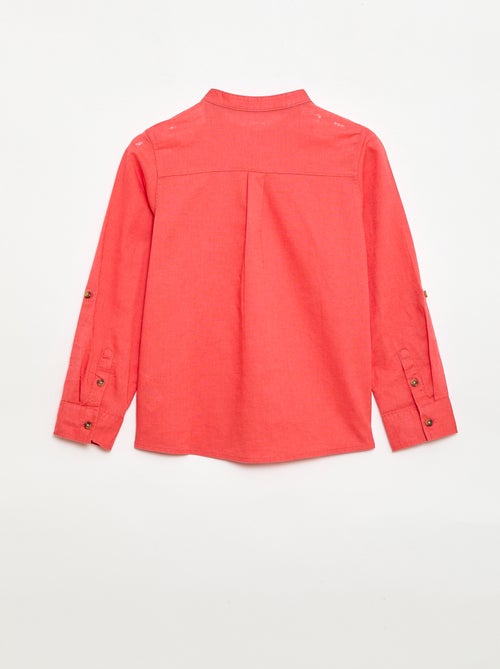 Striped linen blend shirt - Kiabi