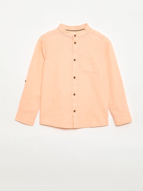 Striped linen blend shirt - Kiabi
