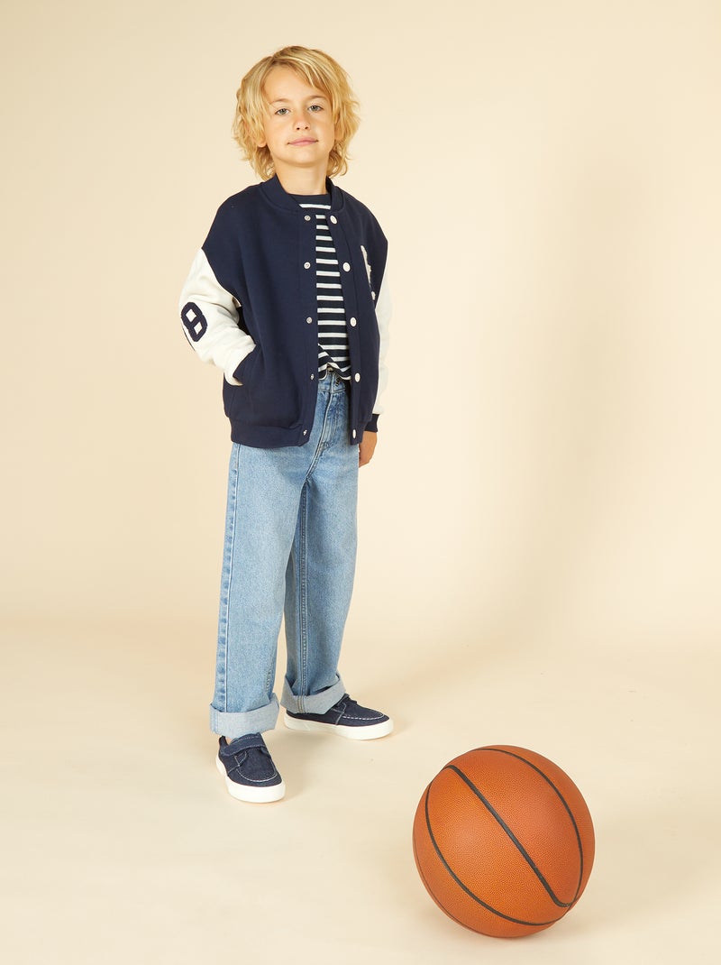 Striped Long-Sleeve T-Shirt Blue - Kiabi