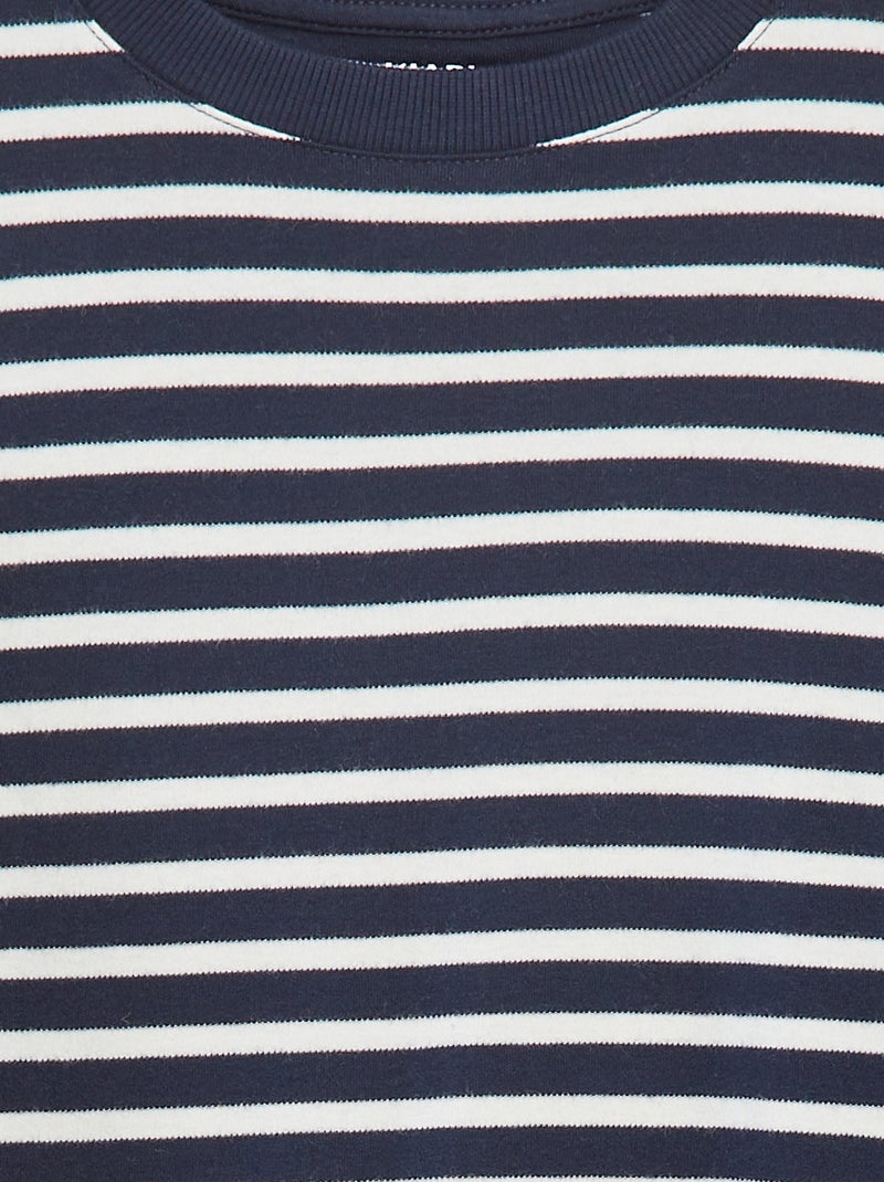 Striped Long-Sleeve T-Shirt Blue - Kiabi