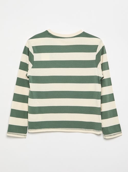 Striped long-sleeved jersey T-shirt - Kiabi