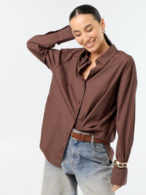 Striped long-sleeved shirt - Kiabi