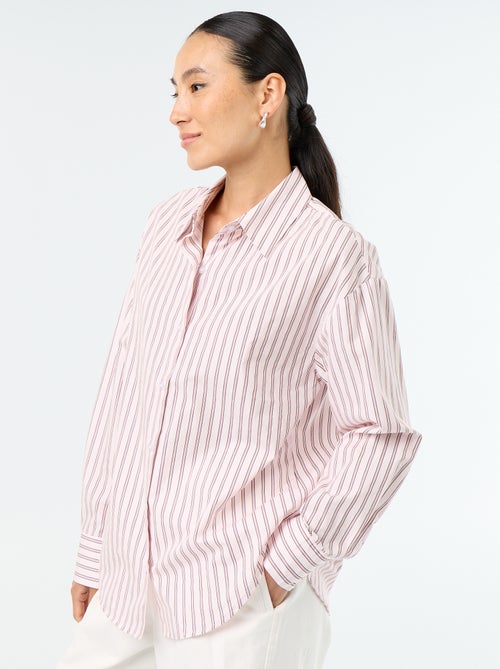 Striped long-sleeved shirt - Kiabi