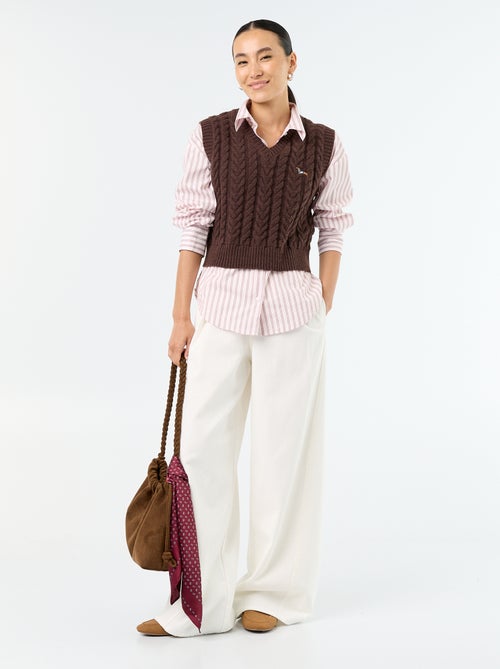 Striped long-sleeved shirt - Kiabi