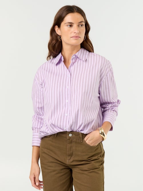 Striped long-sleeved shirt - Kiabi