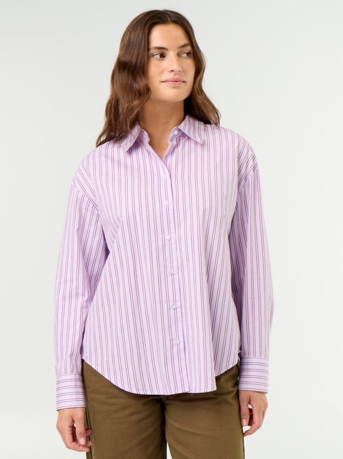 Striped long-sleeved shirt - Kiabi
