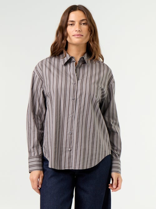 Striped long-sleeved shirt - Kiabi
