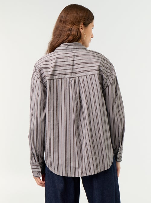 Striped long-sleeved shirt - Kiabi