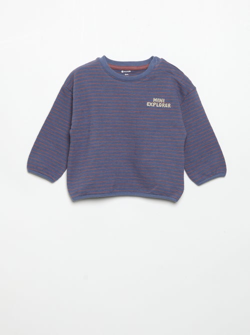 Striped long-sleeved T-shirt - Kiabi