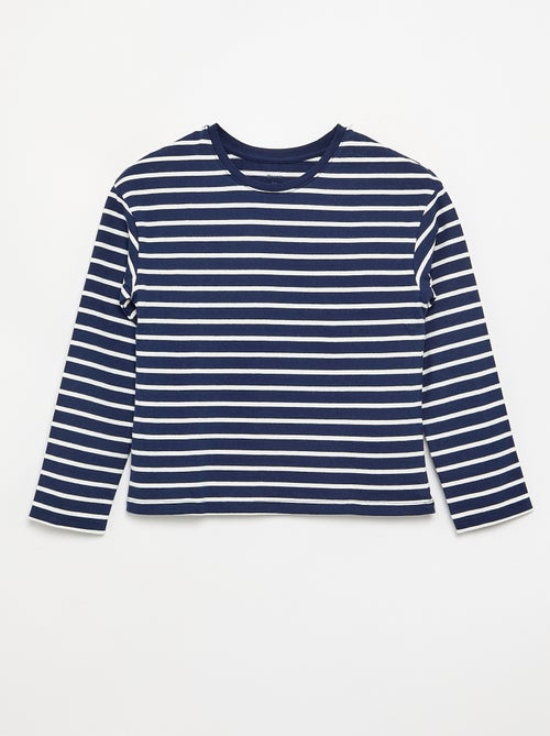 Striped long-sleeved T-shirt - Kiabi