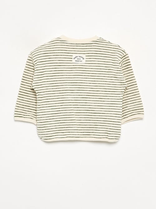 Striped long-sleeved T-shirt - Kiabi