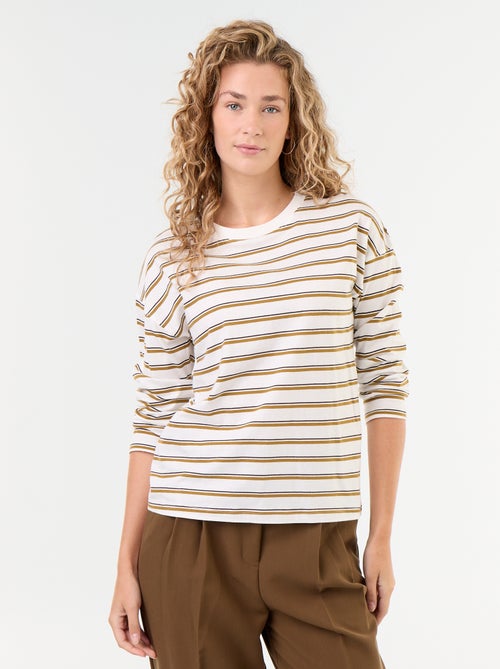 Striped Long-Sleeved T-shirt - Kiabi