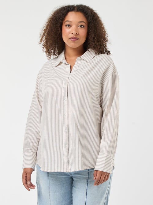 Striped Oxford Cotton Shirt - Kiabi